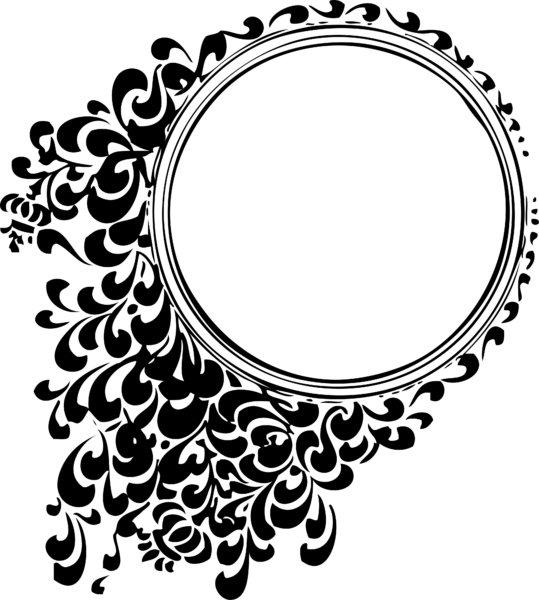 Black round celtic frame border
