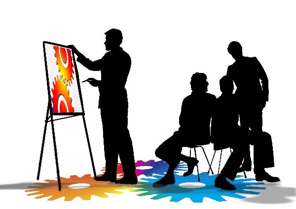 Business presentation teamwork creativity