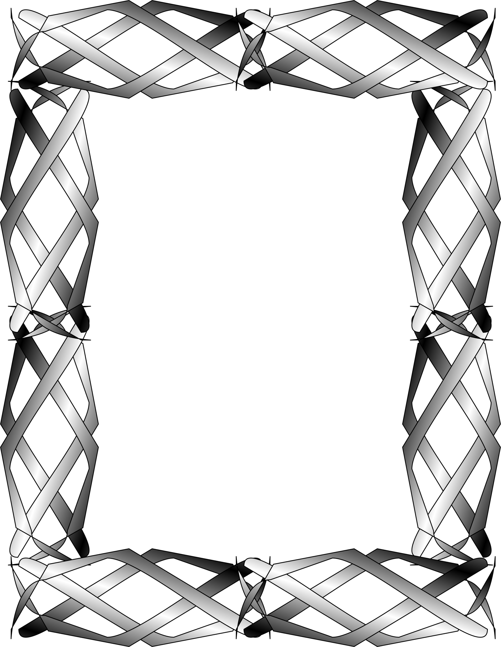 Celtic silver frame border