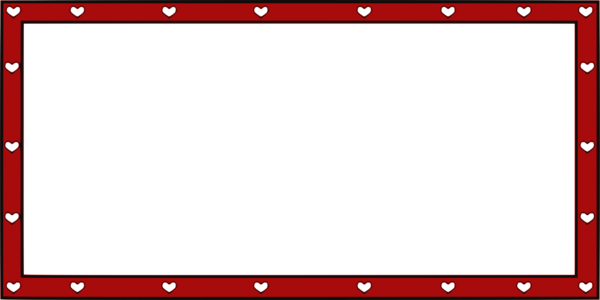 Red heart frame border